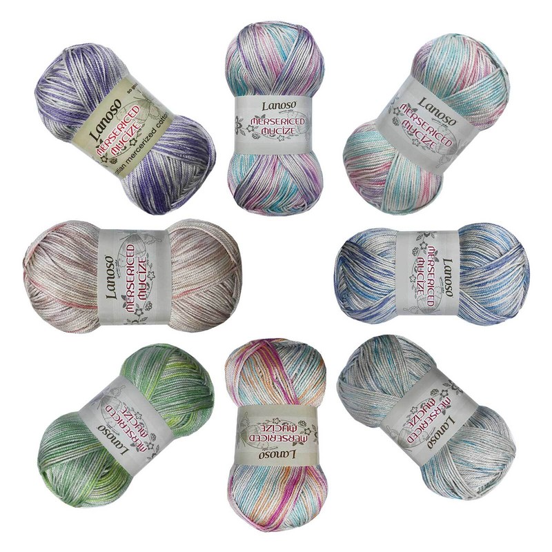 100g Strickgarn Merserized Mucize Aus Ã¤Gyptischer Baumwolle Farbverlaufsgarn