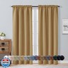 Aiyufeng Gold Blackout Curtains for Bedroom 72 Inch Length 2 Panels Set, Privacy Thermal Insulated Rod Pocket Door Window Curtains for Patio French Door Front Door, W40 x L72 Inch, Gold
