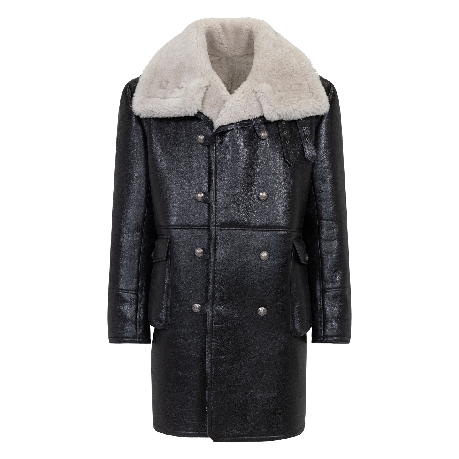 JAKEWOOD Warm Winter Button-Up Sheepskin Trench Coat Style JAKEWOOD Warm Winter Button-Up Sheepskin Trench Coat Style