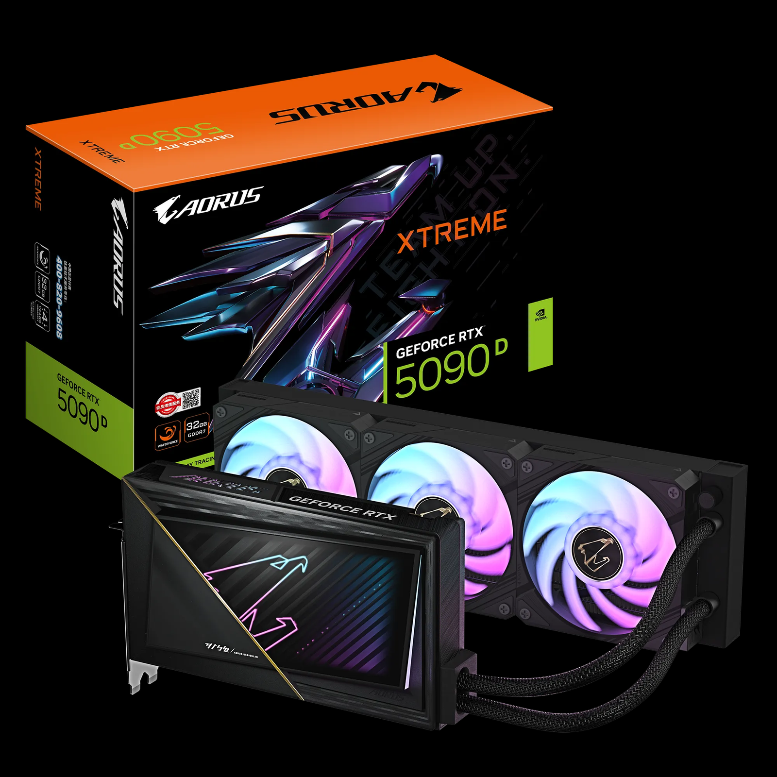 Gigabyte AORUS GeForce RTX 5090 D XTREME WATERFORCE 32G Graphics
