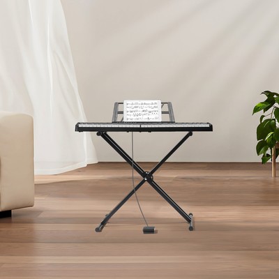 61 Key Folding Piano Bluetooth Semi Weighted Keys Portable Digital Keyboard