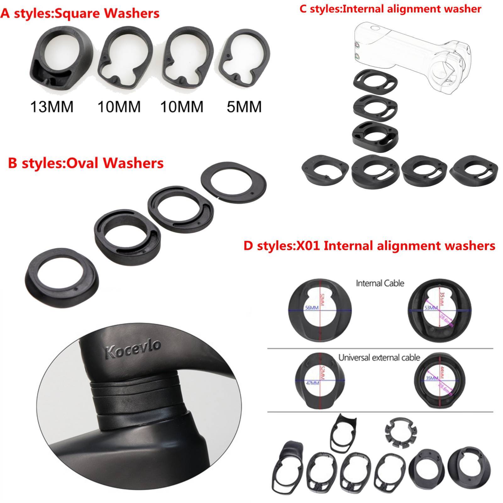 Stem One Handlebar Washer Set For 1-1/8(28.6mm) Fork Spacer