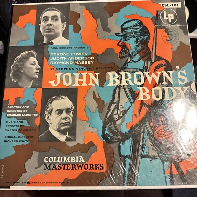 Paul Gregory Presents John Brown's Body SL-181 2 LP Box set 1953 SEALED