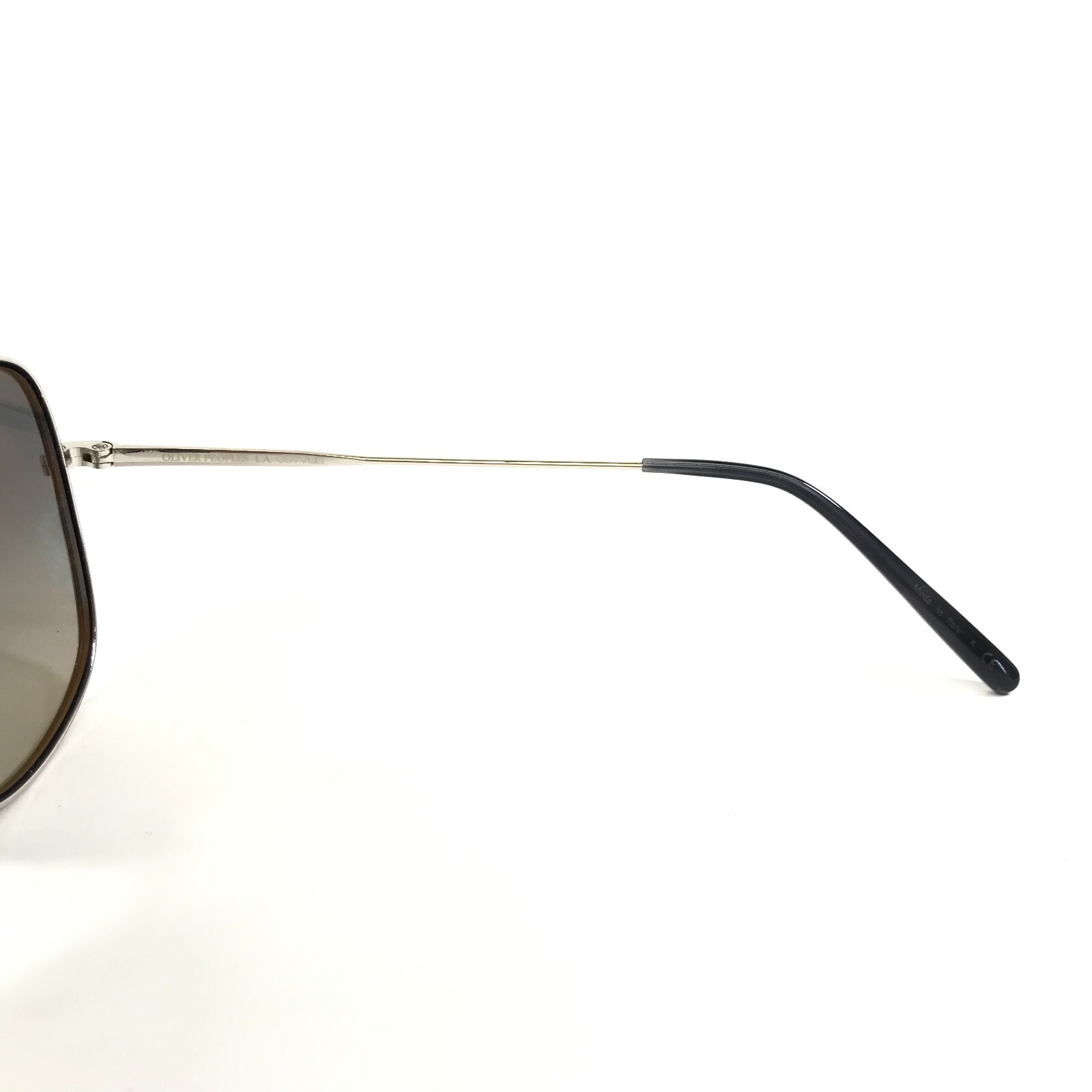 Pre-owned Oliver Peoples Sunglasses Ov1272s 50366i Taron Silver Aviators Dark Gray Lenses