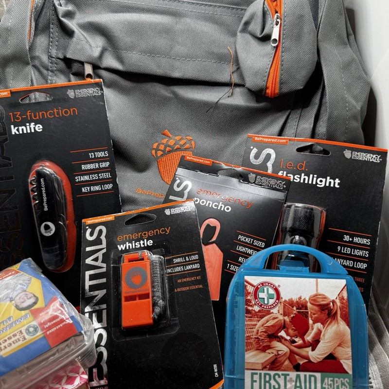 Emergency Essential Survival Kit Backpack First Aid Gear Tools And