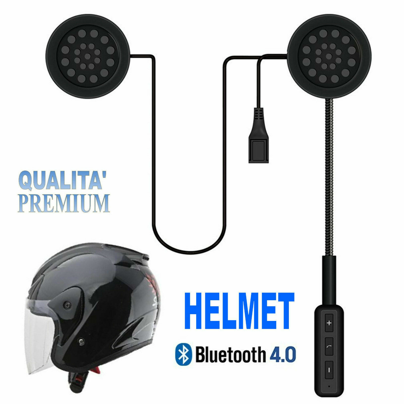 Cuffia Auricolare Helmet Bluetooth Headset Per Casco Moto Interno Interfono cir