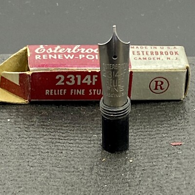 Esterbrook 2314F - Relief Oblique Fine Stub Renew-Point Nib - New Old Stock