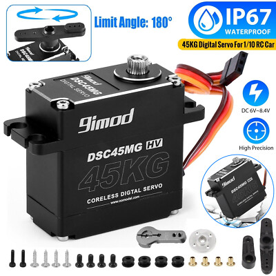 45KG Waterproof Digital Servo Metal Gear High Torque &Speed Steering for 1/10 RC