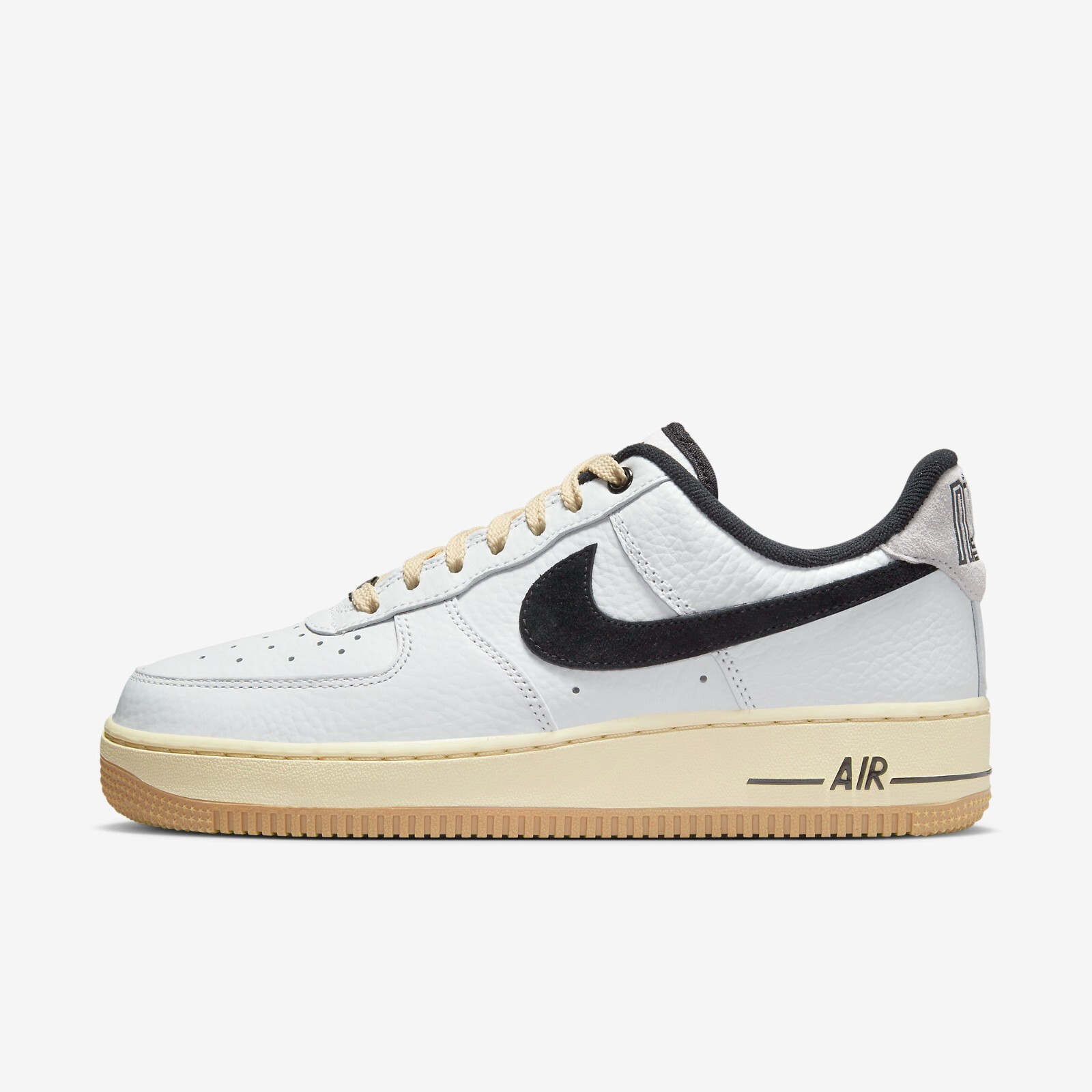 

Кроссовки Nike Air Force 1 07 LX Black and Summit White DR0148-101, Summit white/black/muslin/gum light brown, Nike Air Force 1