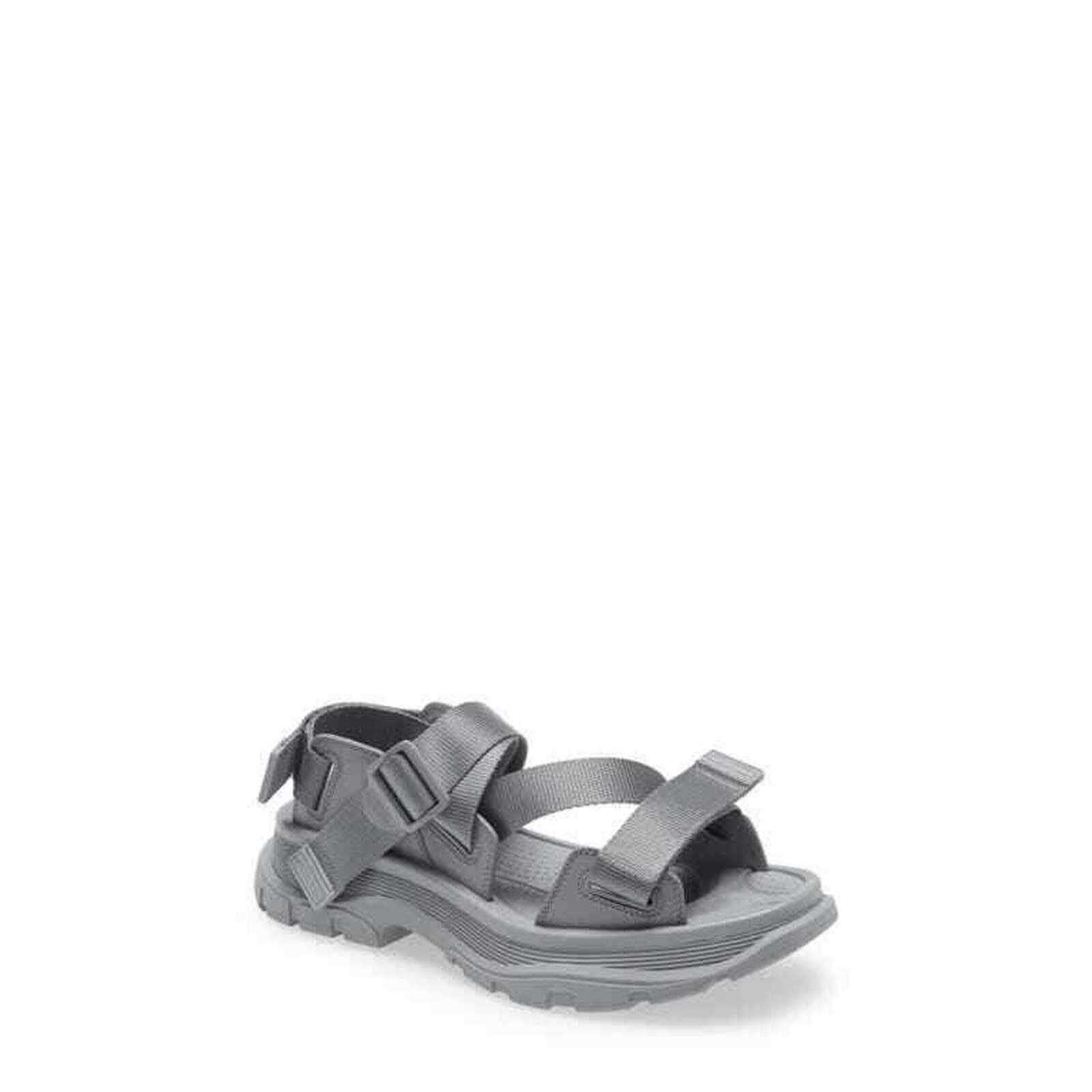 

Мужские сандалии Alexander McQueen Tread Slick, серые 45 евро, США 12, Серый