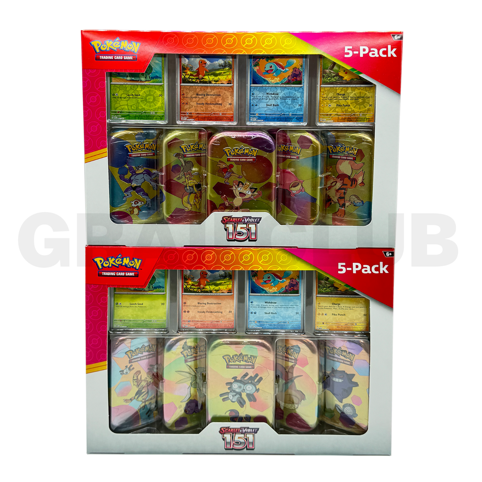 2x Pokemon 151 Costco Mini Tin Two Box Set of 5-Pack Mini Tins 10