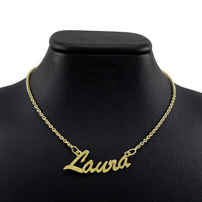 Namenskette 925 Silber Vergoldet Kette mit Wunschname
