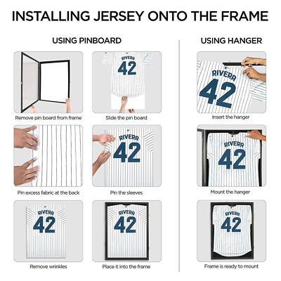 Wall Art Display 32" Jersey Cover Football Basketball Frame Lockable Box Rack