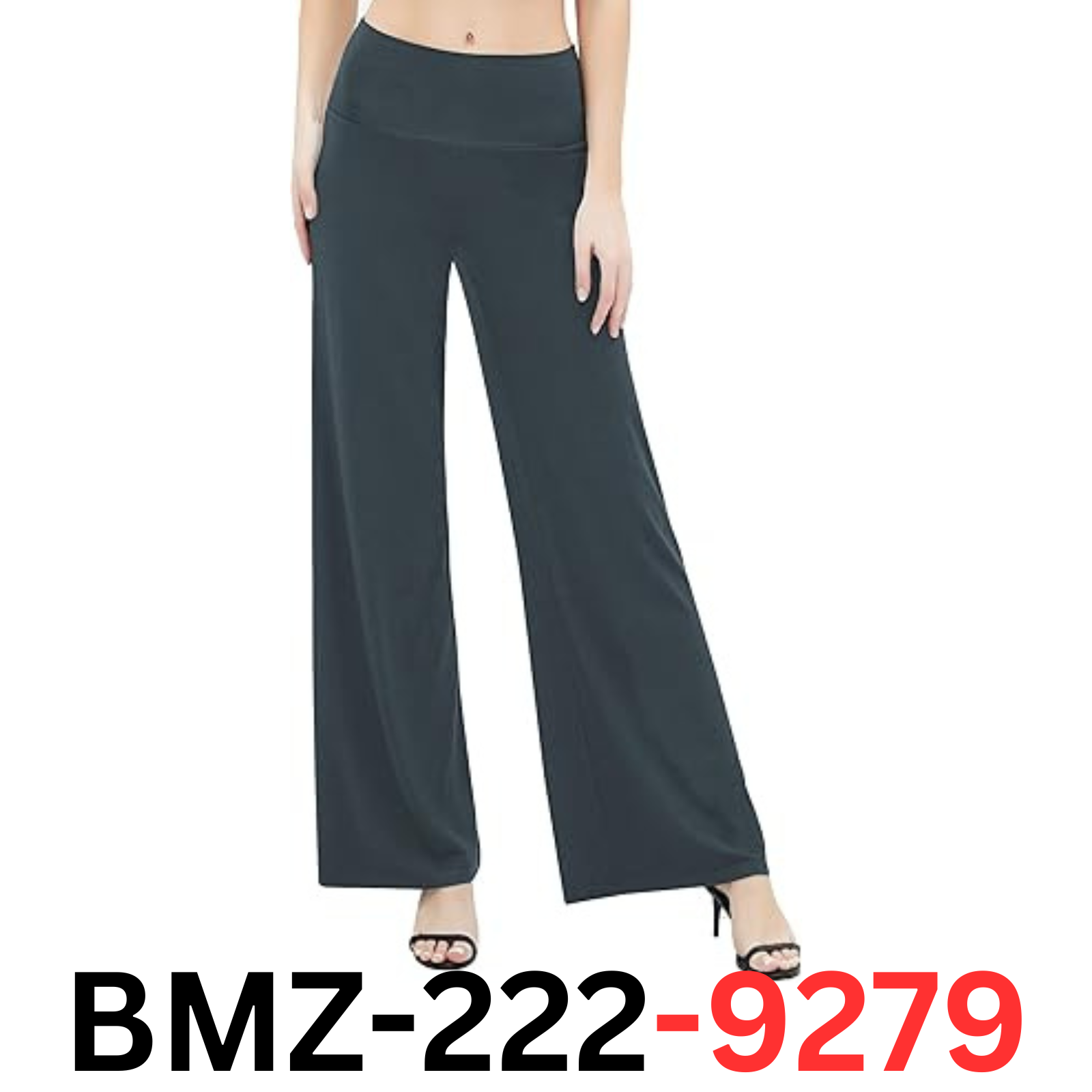 Urban CoCo Women Solid Wide Leg Casual Sport Trousers Straight Leg Dress Pant, L