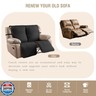 Waterproof Recliner Loveseat Covers 100% Protection Recliner Covers 2 Seater Non-Slip Sofa Covers Washable Furniture Protectors Recliner Cover for Kids Pet Dog【 Black】