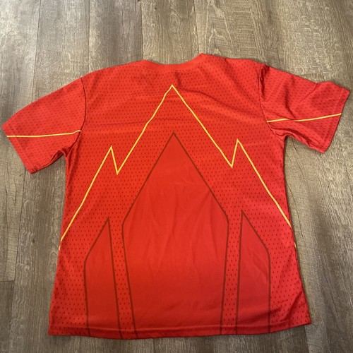 DC COMICS Men's Flash Biking Cycling Jersey (Red) Compression Size ? see pics