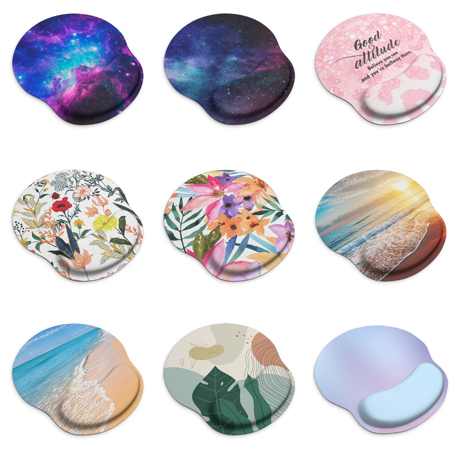 Gaming Mouse Pad w Wrist Rest Support & Non-Slip Base, Durable Ergonomic Support