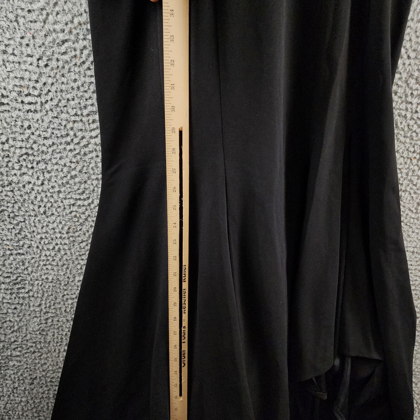 AQUA Embellished Neck Cutout Scuba Gown Women's 12 Black Scoop Neck Back Zip - Picture 11 of 14