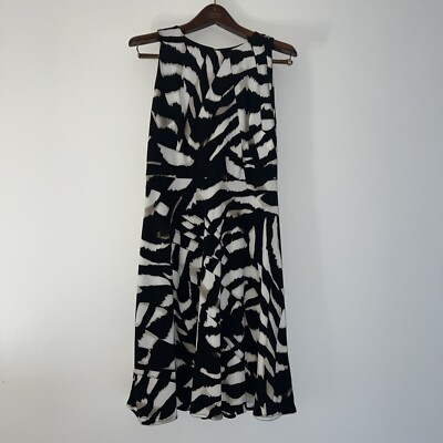 DKNY Abstract Print-Jersey Fit-&-Flare Dress (12) NWT