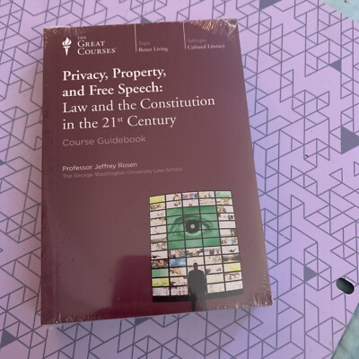 Privacy Property Free Speech - Great Courses Law 4 DVD Set & Book NEW/SEALED