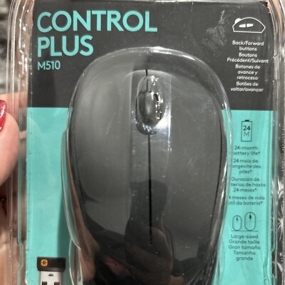 Logitech M510 Wireless Laser Mouse for PC/MAC with Unifying Receiver - Black