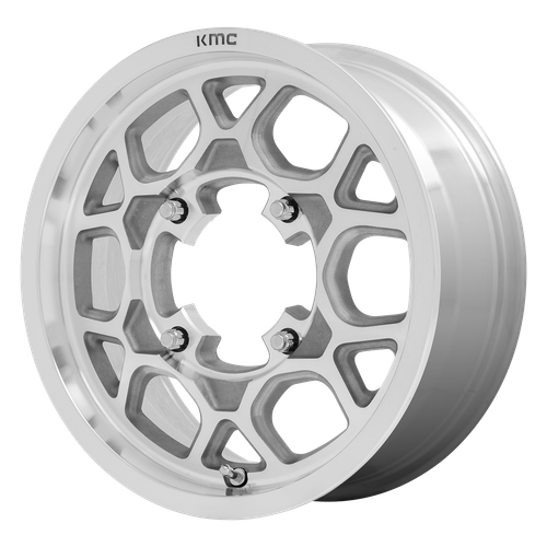 1 New 15X6 38 4X137 KMC Powersports KS133 Mesa Lite Machined Wheel/Rim