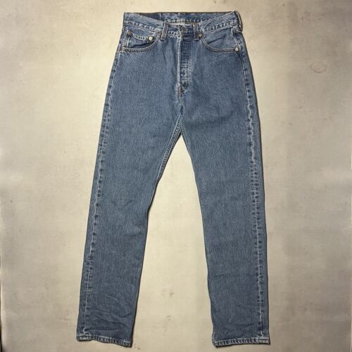 Vintage 90s Levis 501 0193 Medium Wash Denim Jeans made in USA 31x34 Vintage 90s Levis 501 0193 Medium Wash Denim Jeans made in USA 31x34