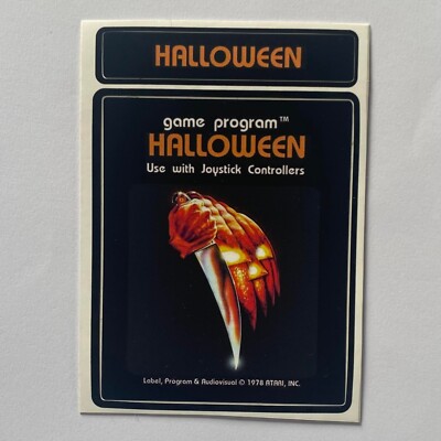 Custom Atari 2600 Halloween Video Game Cartridge Label