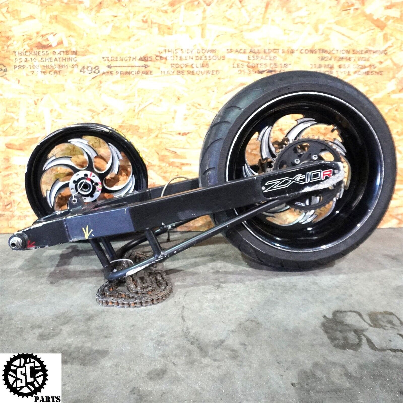 2016-2022 KAWASAKI NINJA ZX10R 240 FAT TIRE KIT C&S Customs 2016-2022 KAWASAKI NINJA ZX10R 240 FAT TIRE KIT C&S Customs