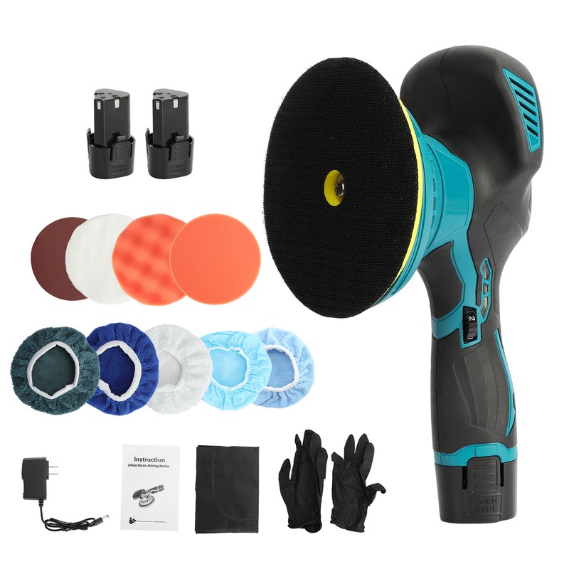 Car Buffer Polisher 6" Dual Action Orbital Polisher Machine Cordless and 6" Pad