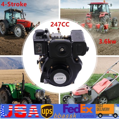 Air-Cooled Engine Motor Vertical Single Cylinder Hand Start 247CC 4-Stroke 3.6kw
