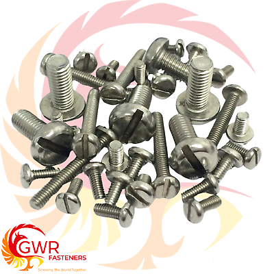 2mm 3mm 4mm A2 Stainless Steel Machine Screws Slotted Pan Head
