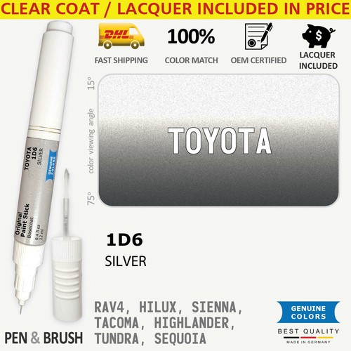 1D6 Touch Up Paint for Toyota Silver RAV4 HILUX SIENNA
