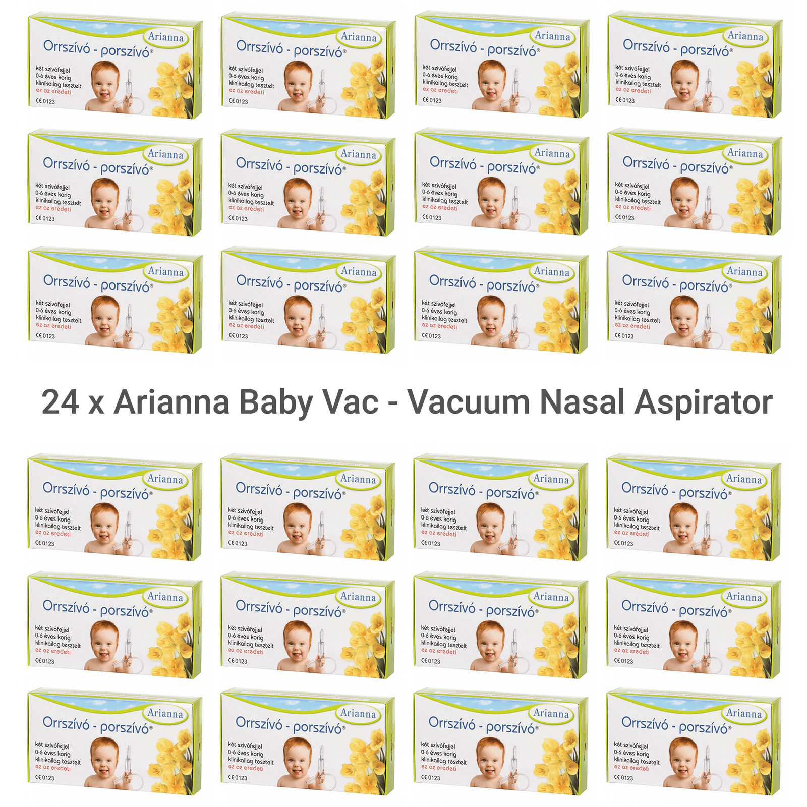 Arianna Baby Vac Vacuum Nasal Aspirator, Nose Cleaner x 24 - Picture 1 of 5