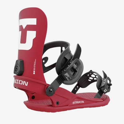 Union Strata Men's Snowboard Bindings, Burgundy, Medium MY25