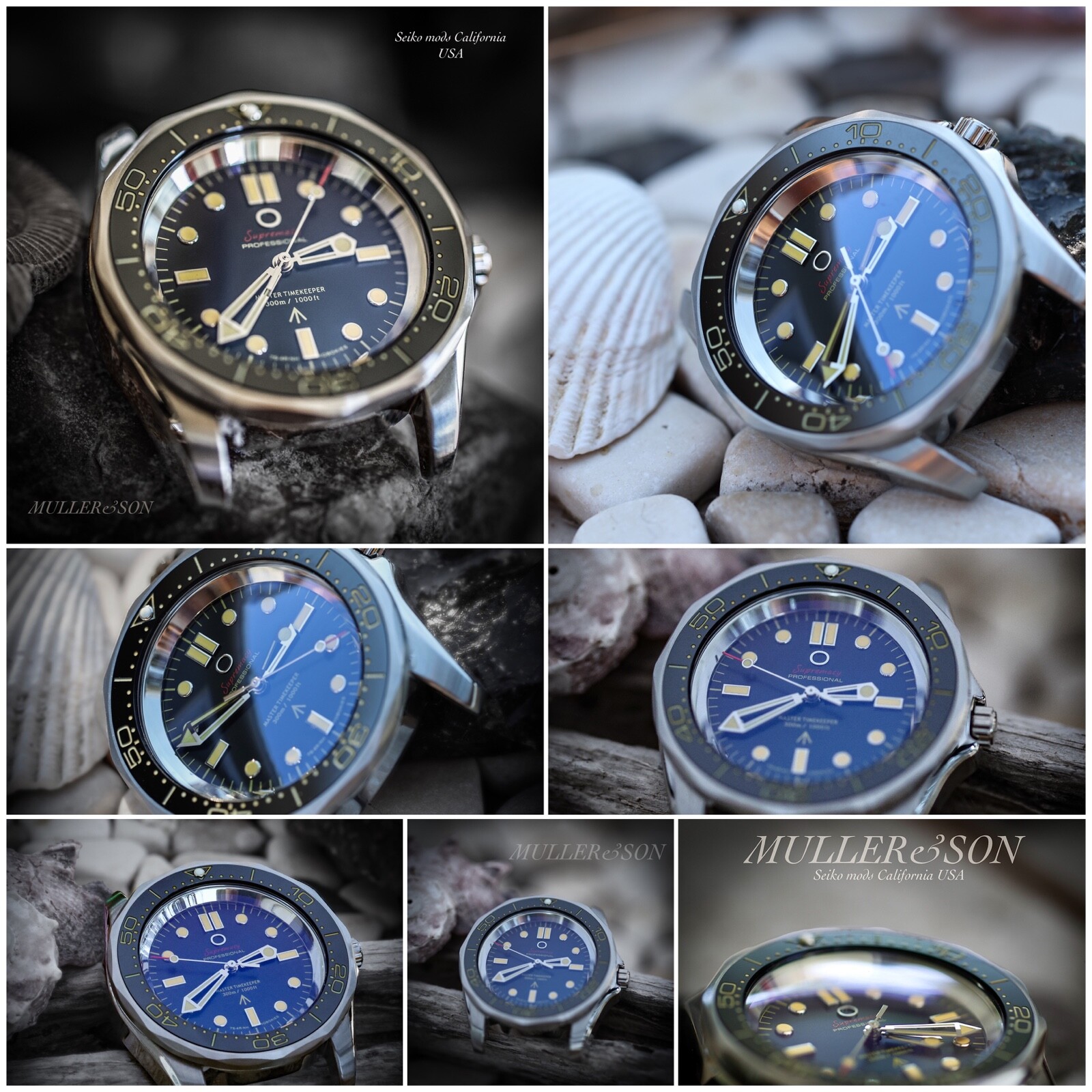 Pre-owned Müller&son Watch [no Time To Die] Megamod Made From Seiko Snzf + Leather Strap