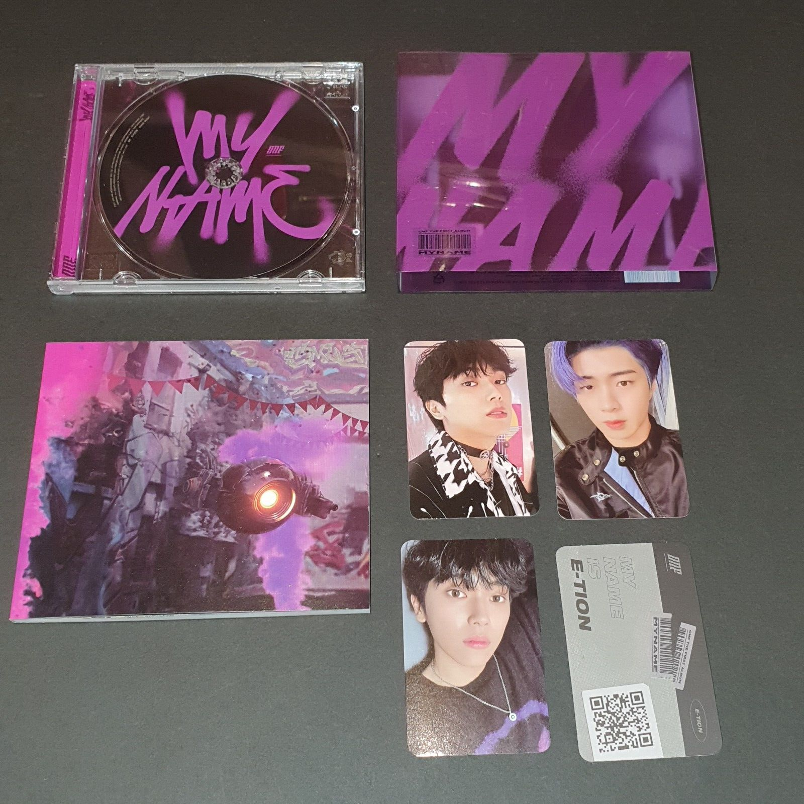 ONF My Name album all inclusions MK, Wyatt, E-Tion photocards