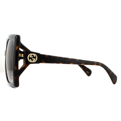 Pre-owned Gucci Sunglasses Gg0876s 002 Dark Havana Brown Gradient