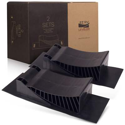 EZ RV Leveler RV Curved Leveler, Camper Trailer Leveling Blocks - Tandem Axle
