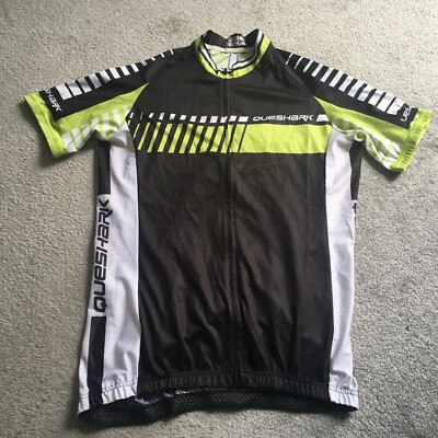 Queshark Cycling Jersey, Full Zip, Size 4XL - 46” Chest. Short Sleeve.