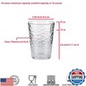 KOXIN-KARLU Hammered 15-ounce Plastic Tumbler Acrylic Glasses, set of 6 Clear