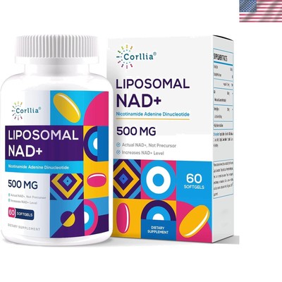 Liposomal NAD+ 500mg with TMG 250mg Softgels, Nicotinamide Riboside Alternati...