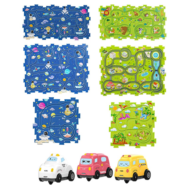 Track Puzzle Play Set Preschool Educational Montessori Toy F