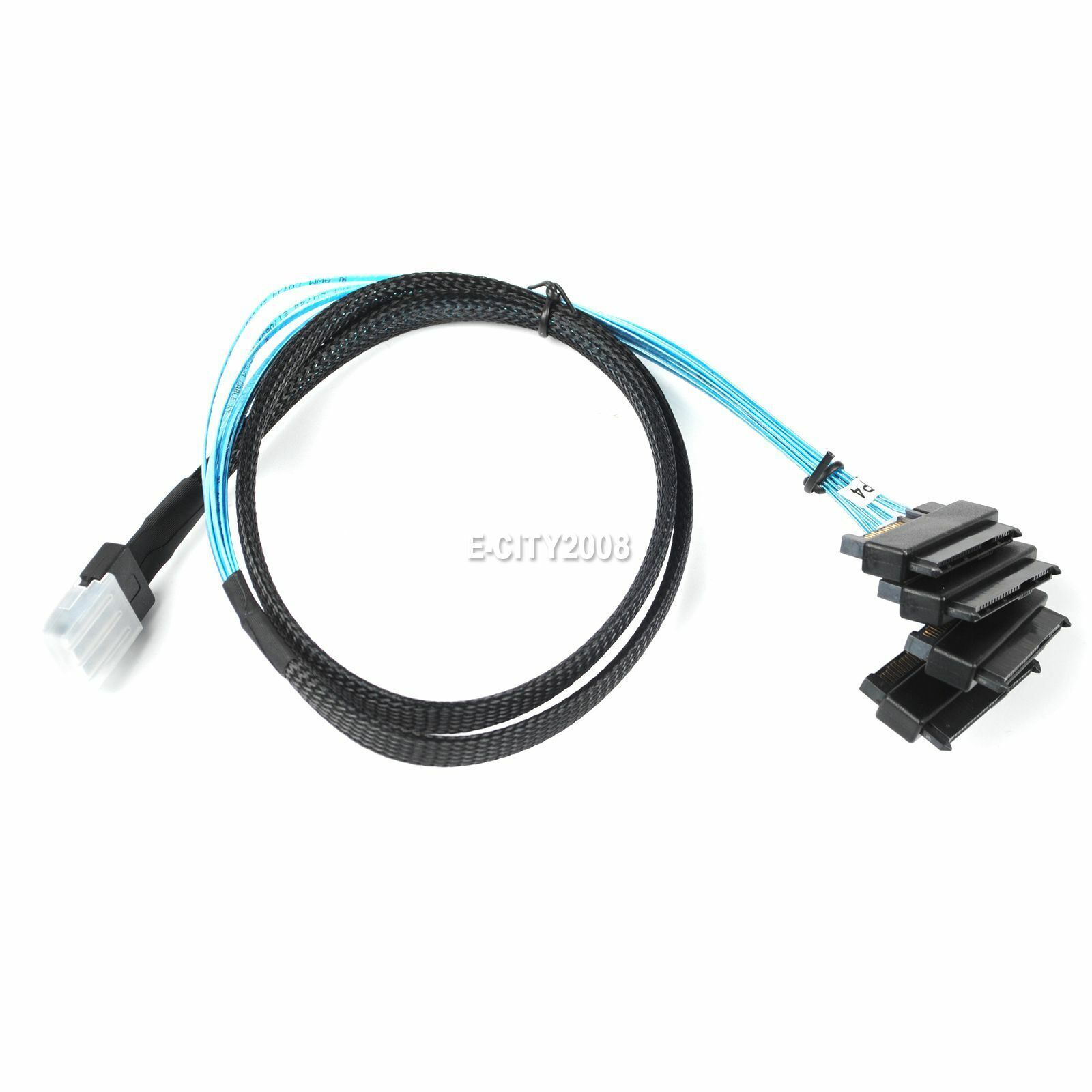 Lot Mini SAS 36Pin SFF-8087 to 4x SFF-8482 Connectors With SATA Power Cable 3FT