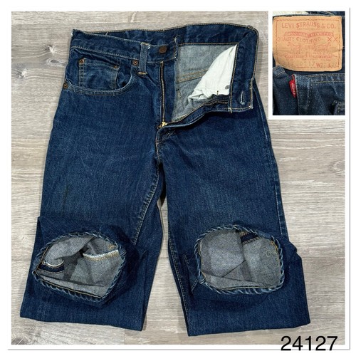 Vintage Levi's 717-0217 Big E Zipper Denim Blue Jeans 26x25