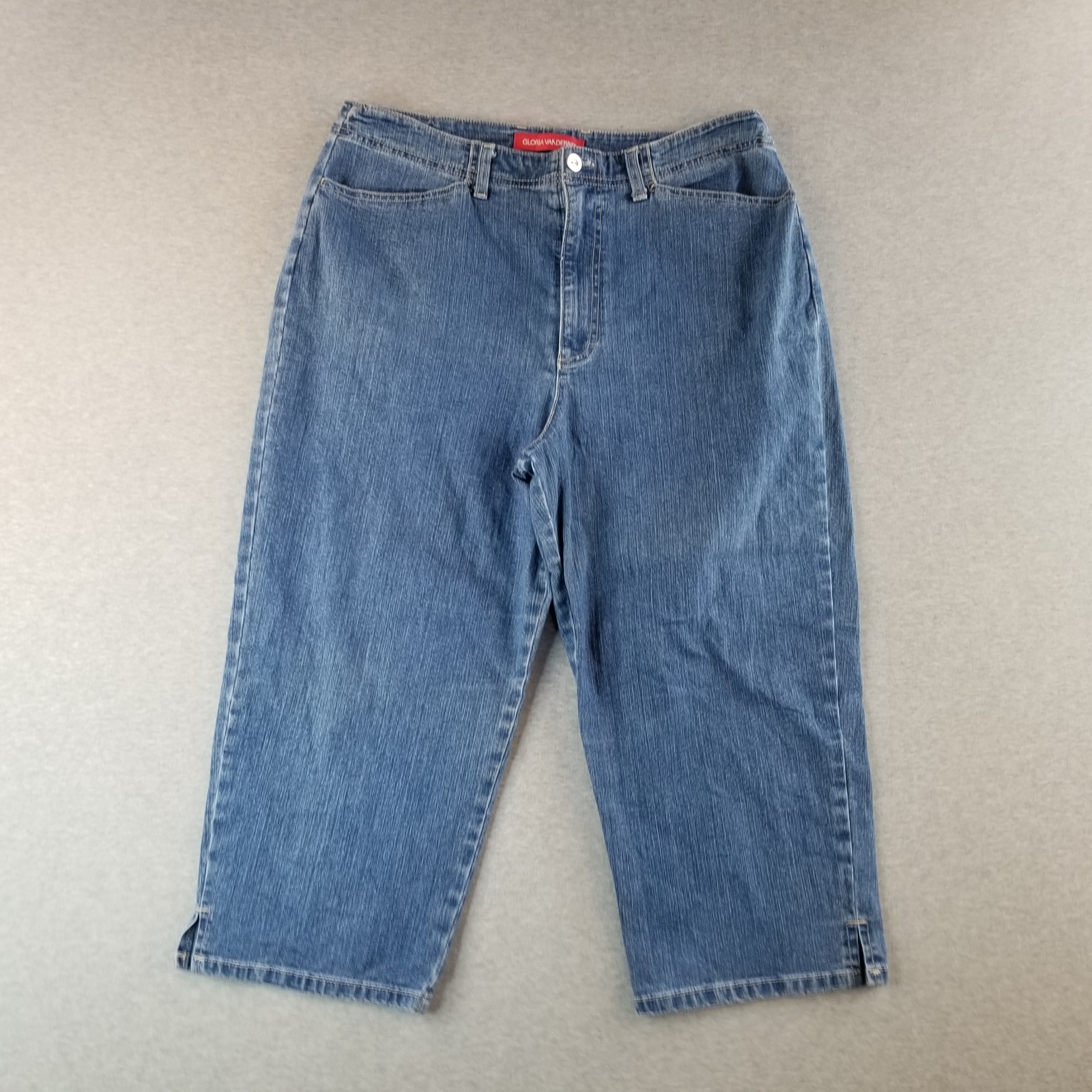 Gloria Vanderbilt Jeans Women's Sz 14 Blue Wash Capri Soft Wash GrannyCore VTG
