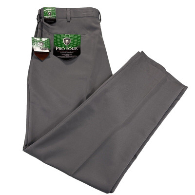 NWT Pro Tour Performance Ultimate Golf Pants Mens 36x32 Stone Grey Bamboo Fiber