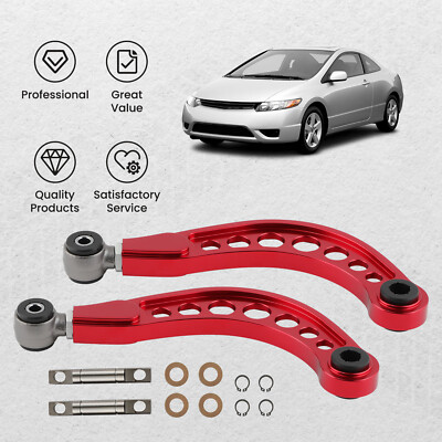Suspension Adjustable Rear Upper Camber Control Arms Kit For Honda Civic 2006-15