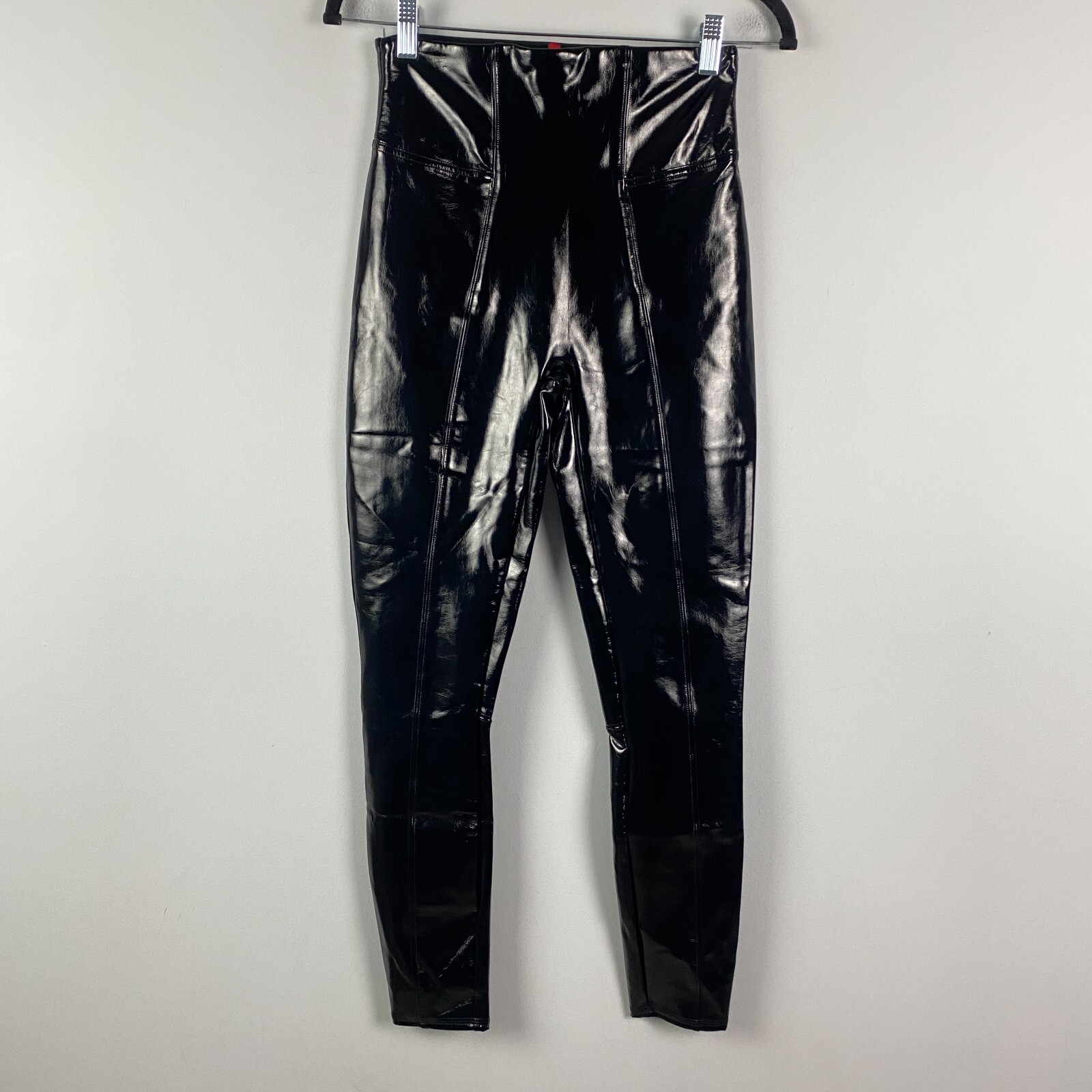 SPANX Faux Patent Leather Leggings Women's Size Small Black