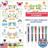30 Set End of Year Student Gifts 6 in 1 Multicolor Ballpoint Pen Summer Encourage Card Bulk, Graduation Gift for Students, Last Day of School Party Favors from Teacher, Classroom Birthday Prizes